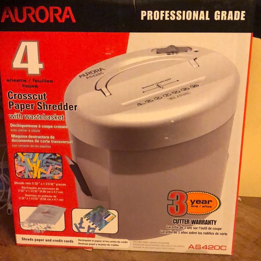 Aurora Crosscut Paper Shredder